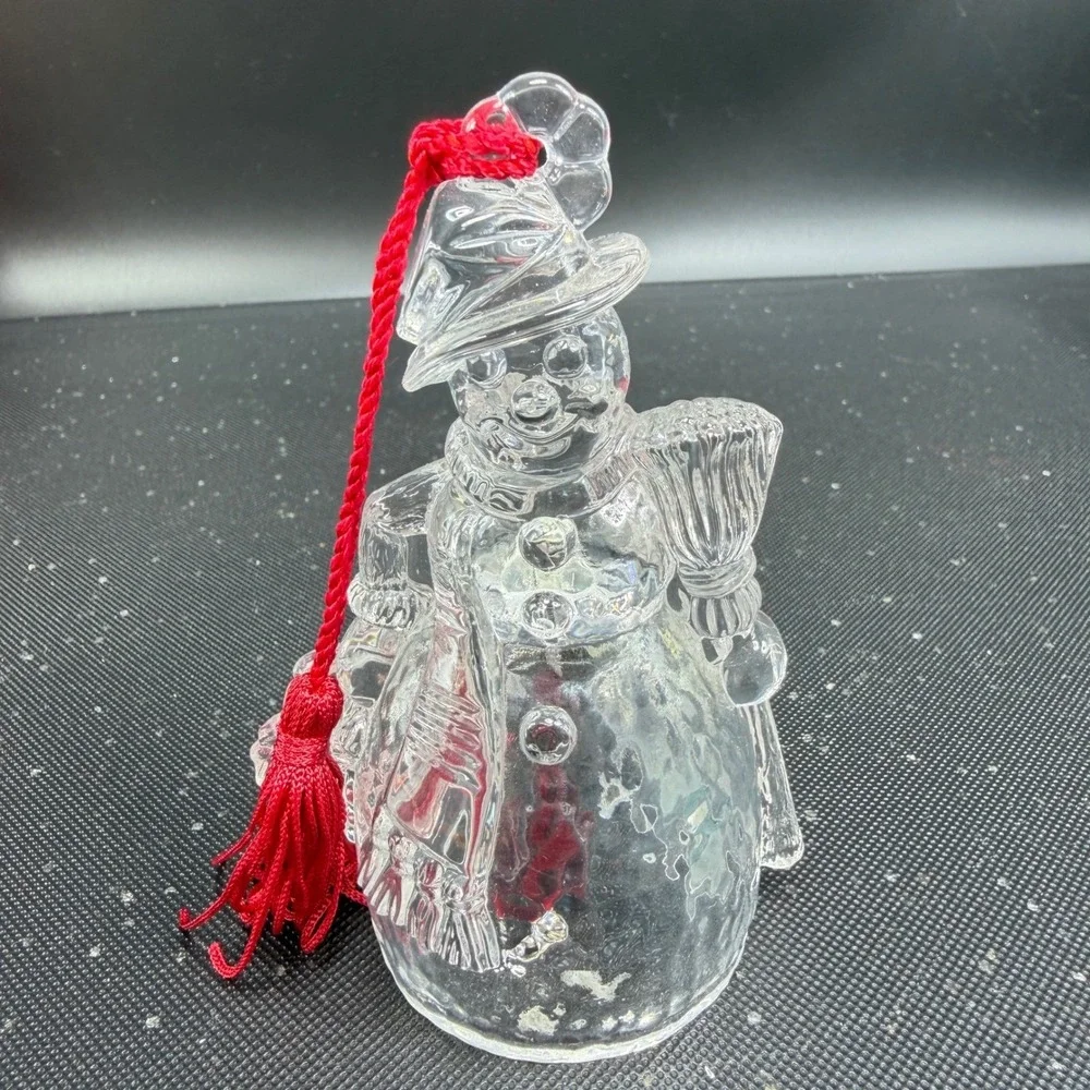 Marquis by Waterford Crystal Snowman Bell Ornament 1st‎ Issue Germany Boxed